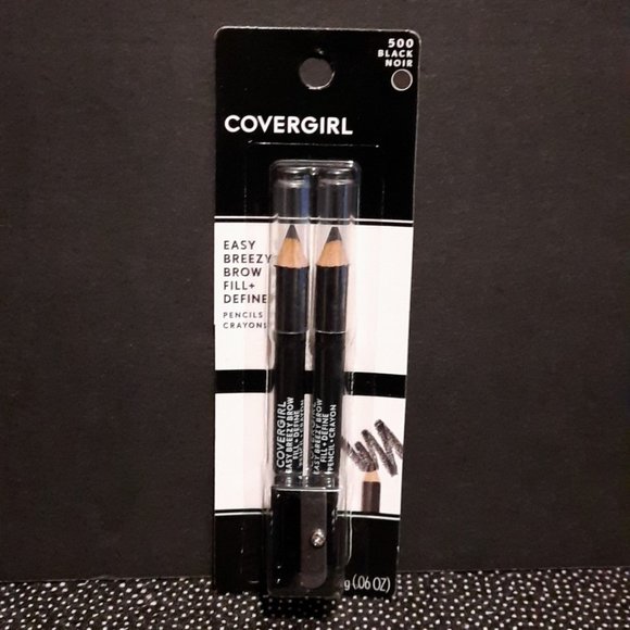 🟢 $ 5.00 CoverGirl Easy Breezy Brow, Fill + Define Pencils [500] Black - Picture 1 of 5